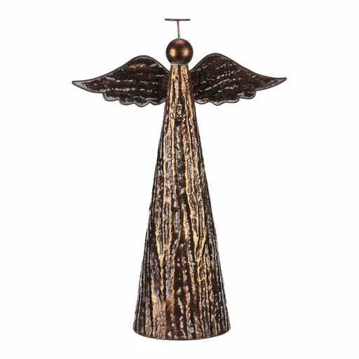 Vianočná kovová dekorácia na postavenie Anjel, veľ. XL, medená