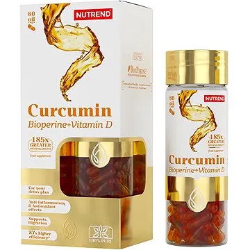Nutrend Curcumin + Bioperine + Vitamín D, 60 kapsúl (VR-081-60-XX)