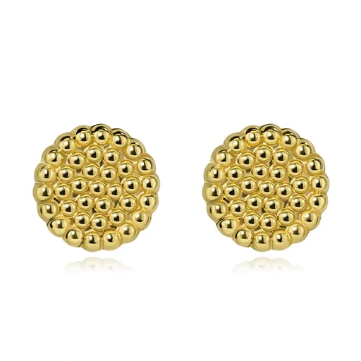 Zlaté náušnice 9K s dekoratívne štruktúrovaným kruhom
