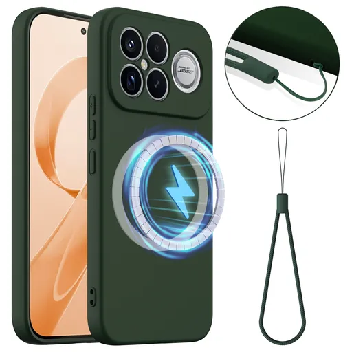 RUBBER MAGSAFE Silikónový kryt pre POCO F8 Ultra DARK GREEN