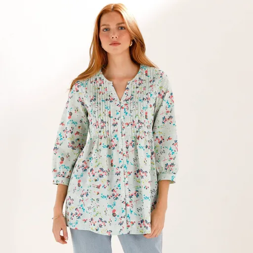 Tunika so zámikmi a potlačou kvetín