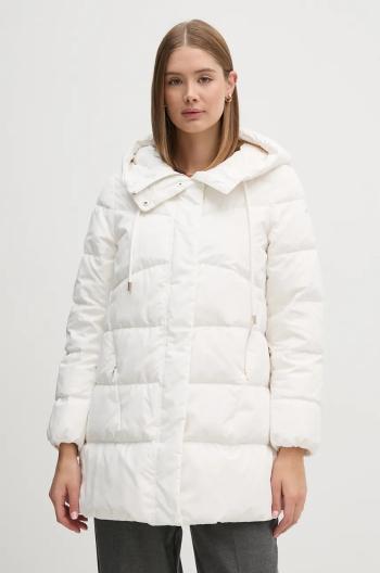 Páperová bunda Geox dámska, biela farba, zimná, W4626B-T3152-F1680