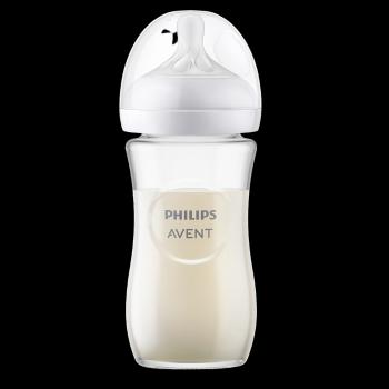 PHILIPS AVENT Fľaša Natural Response sklenená 240ml, 1m+