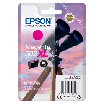 Epson 502XL T02W340 purpurová (magenta) originálna cartridge