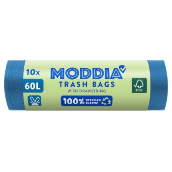 MODDIA Odpadkové vrecia so zaťahovacou páskou 10 x 60 l