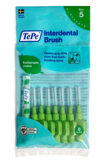 TEPE Medzizubné kefky zelené 0,8 mm 8 ks
