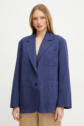 Sako Weekend Max Mara tmavomodrá farba, jednoradové, jednofarebné, 2515041052600