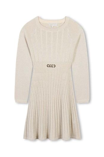Dievčenské šaty Michael Kors zlatá farba, mini, áčkový strih, R30169