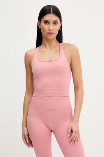 Top Pangaia Plant-Stretch Ribbed Tank Top ružová farba, 10002425