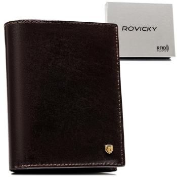 Klasická pánska peňaženka s RFID v hnedej farbe - Rovicky