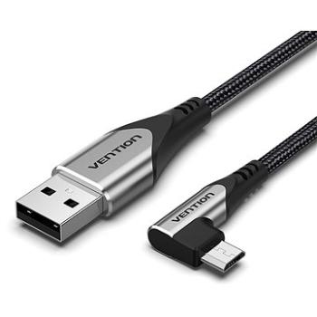 Vention Reversible 90° USB 2.0 -> microUSB Cotton Cable Gray 0.5 m Aluminium Alloy Type (COBHD)