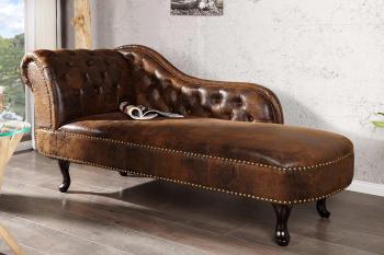 LuxD Leňoška Chesterfield Vintage hnedá