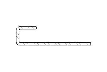 Počáteční a koncový profil 2761, 8x30x3000 mm, TWINSON O-WALL