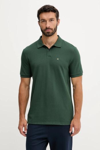 Bavlnené polo tričko Calvin Klein Jeans biela farba, jednofarebné, LV040EM269