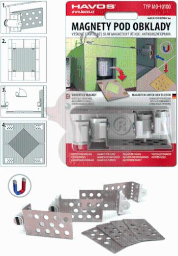 Magnety pod obklady Havos pozink a plast MAGNETYST