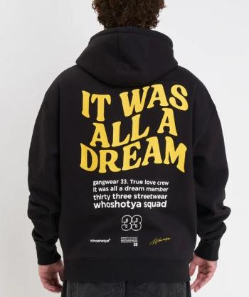 Whoshotya Dreamerz Heavy Oversize Hoodie Black - XL