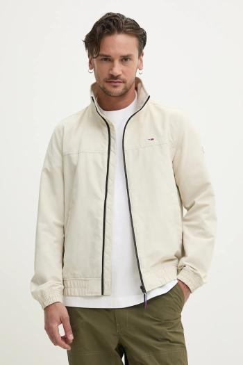 Bunda Tommy Jeans pánska, béžová farba, prechodná, DM0DM15382