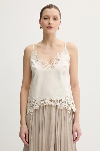 Bavlnená blúzka Marciano Guess BROOKE béžová farba, jednofarebná, 5GGH23 7313A