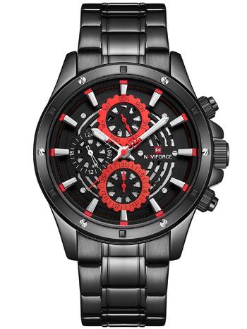 Pánske hodinky NAVIFORCE - NF9149 (zn090b) black / red