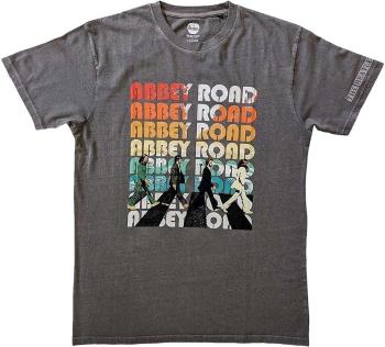 The Beatles Tričko Abbey Stacked Unisex Charcoal Grey L