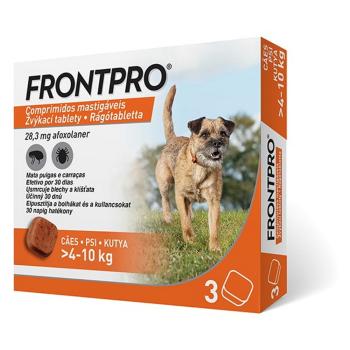 FRONTPRO® antiparazitárne žuvacie tablety pre psov (4-10 kg) 28,3 mg 3 kusy