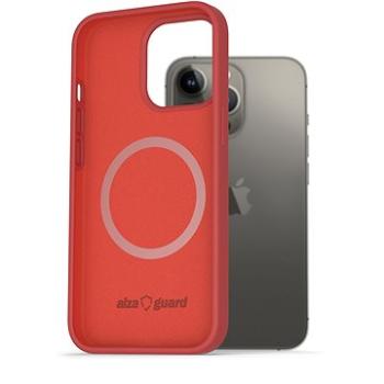 AlzaGuard Magnetic Silicone Case pre iPhone 13 Pro červený (AGD-PCMS0006R)