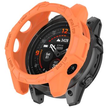 TPU HALF COVER Obal pre Garmin Fenix 7S / Fenix 7S Pro oranžový