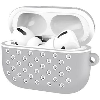 AlzaGuard Silicon Polkadot Case na Airpods Pro, sivo-biele (AGD-ACP2GW)