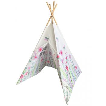G21 Teepee Jarná lúka ružové kvietky