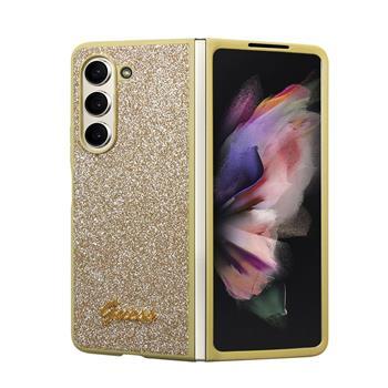 GUESS GLITTER FLAKES Obal Samsung Galaxy Z Fold5 5G zlatý