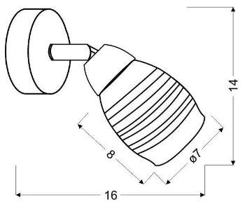 Nástenná lampa Virginia chrómová 1x10W e14 zrkadlové tienidlo