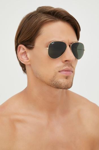 Sluneční brýle Ray-Ban AVIATOR LARGE METAL pánské, zlatá barva, 0RB3025