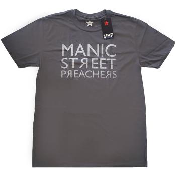 Manic Street Preachers tričko Reversed Logo Šedá XXL