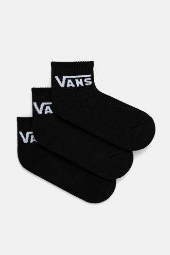 Detské ponožky Vans CLASSIC HALF CREW 3-pak čierna farba, VN000J5BBLK1