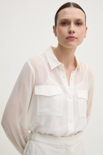 Košeľa Dkny dámska, biela farba, regular, s klasickým golierom, P51MGJ39
