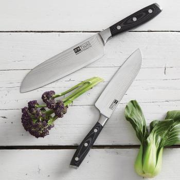 Tsuki nôž z damaškovej ocele 18 cm - Santoku