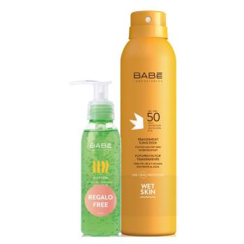 BABE Babé SUN opaľovací sprej SPF50 200 ml + DARĆEK Aloe vera gél 90 ml