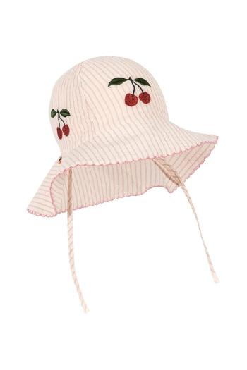 Detský klobúk Konges Sløjd ELLIE SUN HAT GOTS ružová farba, bavlnený, KS103384