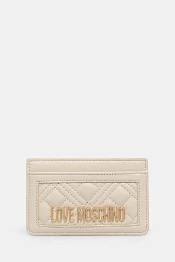 Puzdro na karty Love Moschino béžová farba, JC5659PP0MLA0110