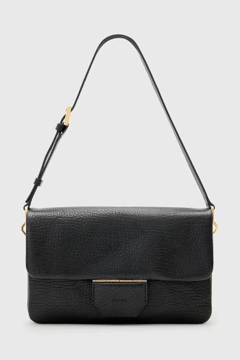 Kožená kabelka AllSaints ONDINE čierna farba, W113XC