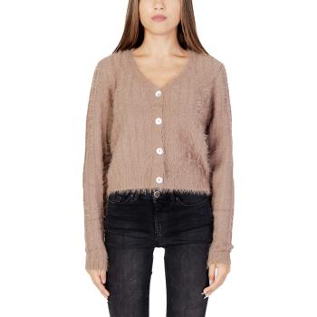 Vero Moda  10291092 - VMLAPOILU LS V-NECK BOO REP  Vesty bez rukávov/Cardigany Hnedá