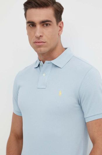 Bavlnené polo tričko Polo Ralph Lauren fialová farba,jednofarebné,710536856