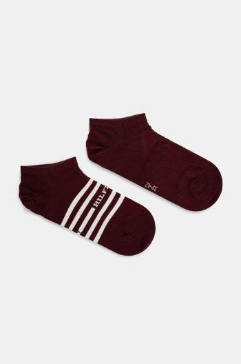 Ponožky Tommy Hilfiger 2-pak pánske, bordová farba, 701229852