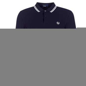 Fred Perry  SLIM FIT TWIN TIPPED  Polokošele s krátkym rukávom Modrá