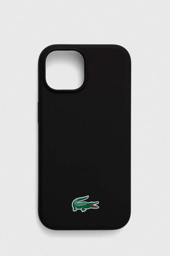 Puzdro na mobil Lacoste iPhone 15 6.1 čierna farba