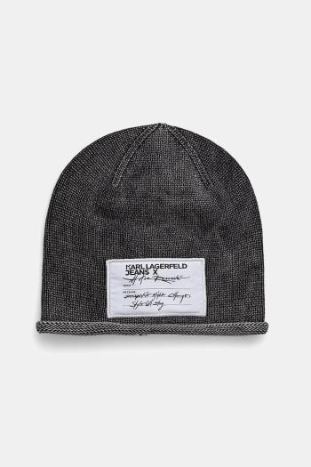 Čiapka Karl Lagerfeld Jeans šedá farba, bavlnená, A1W33209