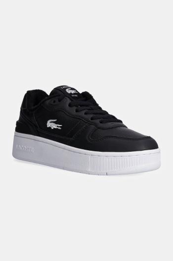 Kožené tenisky Lacoste T-Clip Platform čierna farba, 48SFA0046