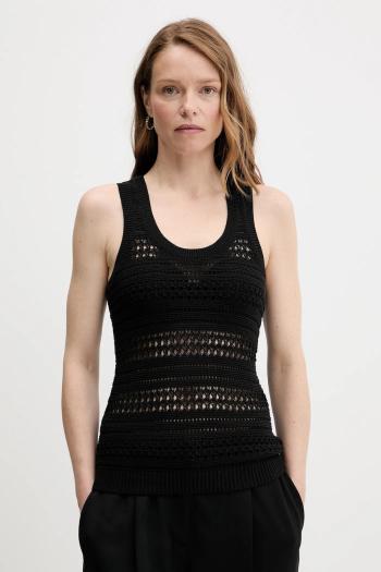 Top Tommy Hilfiger čierna farba, WW0WW45647