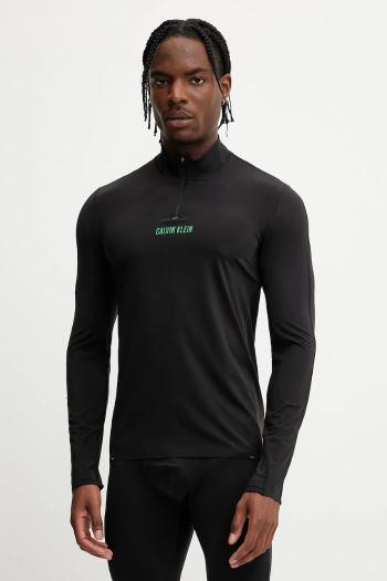 Tréningové tričko s dlhým rukávom Calvin Klein Performance čierna farba, s potlačou, LVGMF4K210