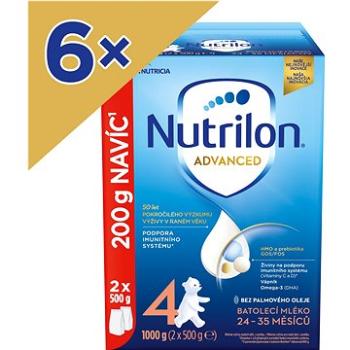 Nutrilon 4 Advanced batoľacie mlieko 6× 1 kg, 24 mes.+ (8595002110045)